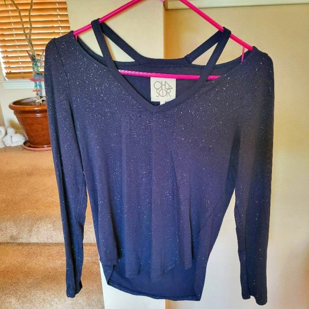 Chaser Dark Gray Top with Sprinkles - Size XS